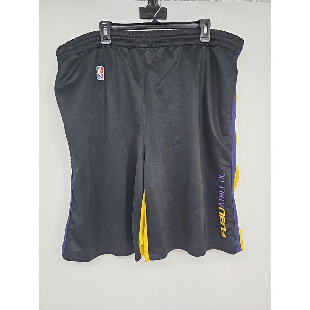 FUBU NBA Basketball‎ Shorts XL Los Angeles Lakers Black Yellow